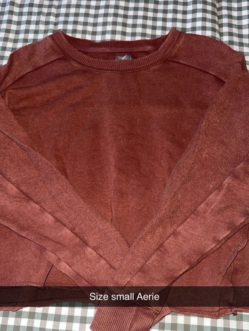 aerie Rust Crewneck Sweater